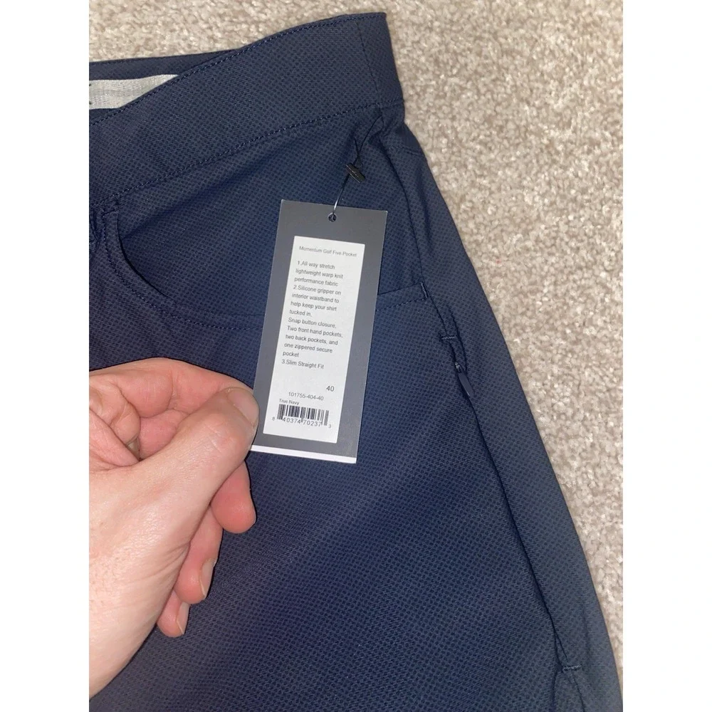 Rhone‎ Momentum Golf Five Pocket Pants Slim Straight Blue 40x34 Performance Prep